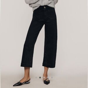 The Colette Sparkle Crop High Rise wide Leg by Maeve